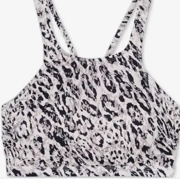Women’s High Neck Strappy Back Bikini Top Animal Print by all in motion New - Picture 2 of 8